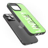 iPhone 16 Pro Max Personalised Bold Name: Lime Black Impact Phone Case