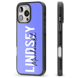 iPhone 16 Pro Max Personalised Bold Name: Purple Black Impact Phone Case