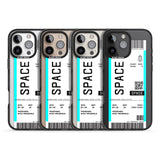 iPhone 16 Pro Max Personalised Space Space Travel Ticket Black Impact Phone Case