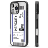 iPhone 16 Pro Max Personalised Mercury Space Travel Ticket Black Impact Phone Case