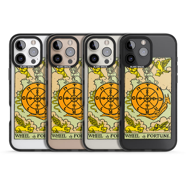 iPhone 16 Pro Max Personalised Wheel of Fortune Tarot Card - Colour Black Impact Phone Case