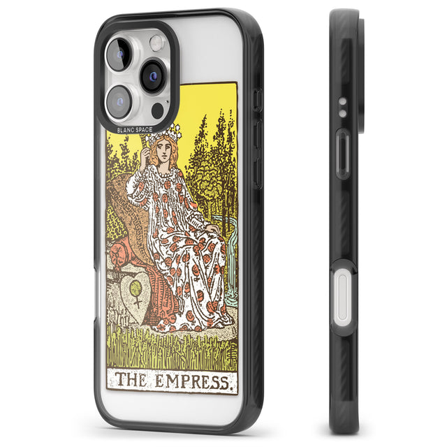 iPhone 16 Pro Max Personalised The Empress Tarot Card - Colour Black Impact Phone Case