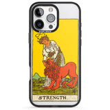 iPhone 16 Pro Max Personalised Strength Tarot Card - Colour Black Impact Phone Case