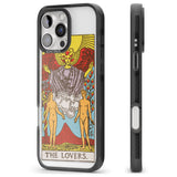 iPhone 16 Pro Max Personalised The Lovers Tarot Card - Colour Black Impact Phone Case