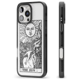 iPhone 16 Pro Max Personalised The Sun Tarot Card - Transparent Black Impact Phone Case