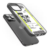 iPhone 16 Pro Max Personalised Mumbai Boarding Pass Black Impact Phone Case