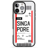 iPhone 16 Pro Max Personalised Singapore Boarding Pass Black Impact Phone Case