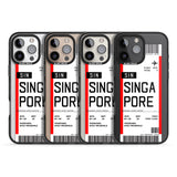 iPhone 16 Pro Max Personalised Singapore Boarding Pass Black Impact Phone Case