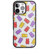 iPhone 16 Pro Max Gummy Bear Pattern Black Impact Phone Case