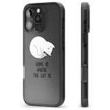 iPhone 16 Pro Max Home Is Where the Cat is Black Impact Phone Case