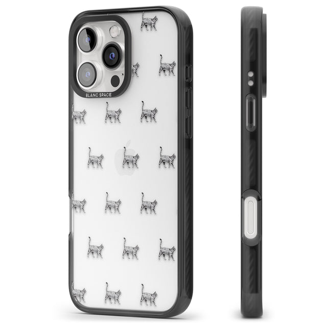 iPhone 16 Pro Max British Shorthair Cat Pattern Black Impact Phone Case