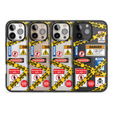 iPhone 16 Pro Max CAUTION Black Impact Phone Case