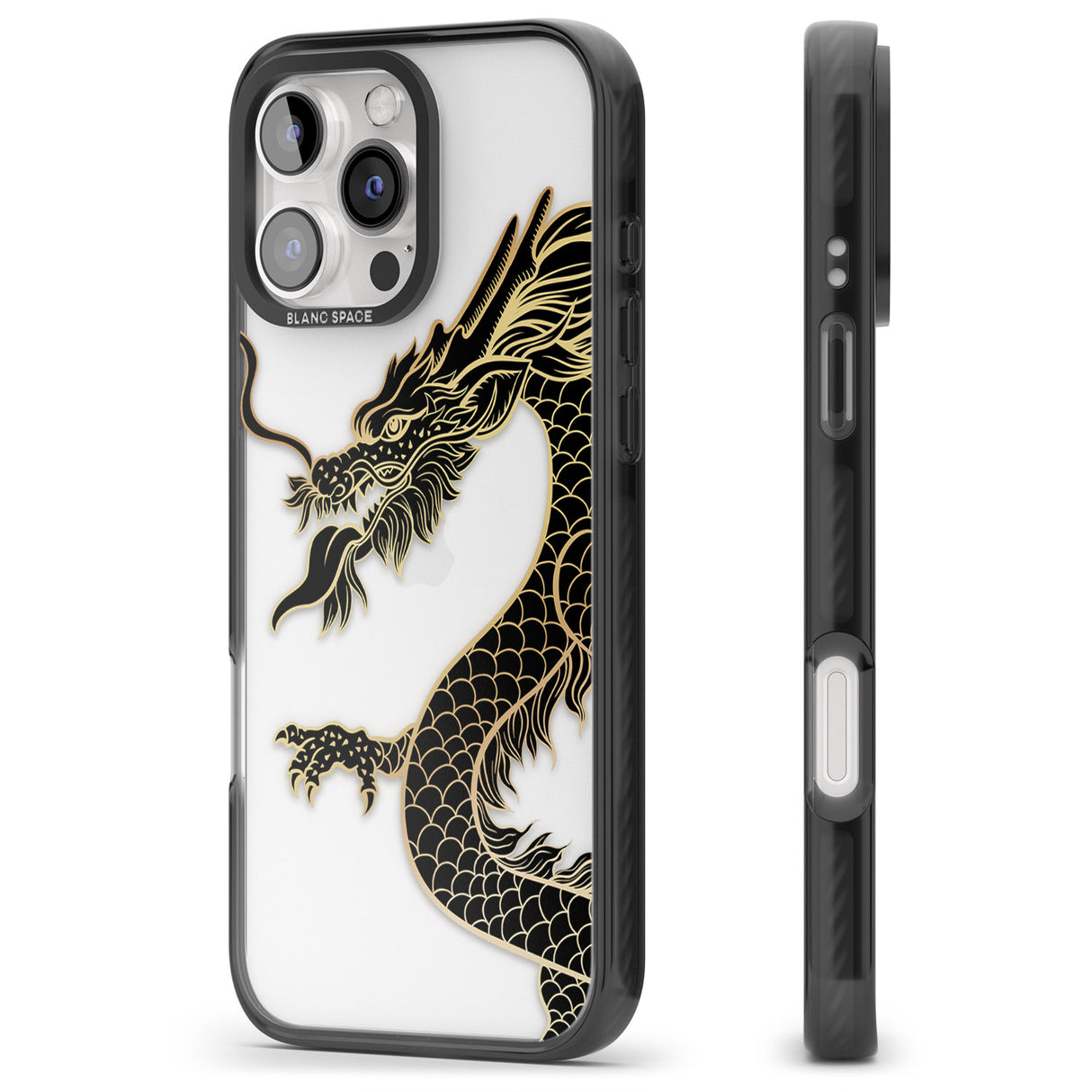 iPhone 16 Pro Max Large Black Dragon Black Impact Phone Case