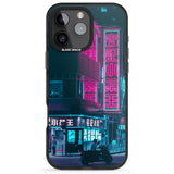 iPhone 16 Pro Max Motorcylist & Signs - Neon Cities Photographs Black Impact Phone Case