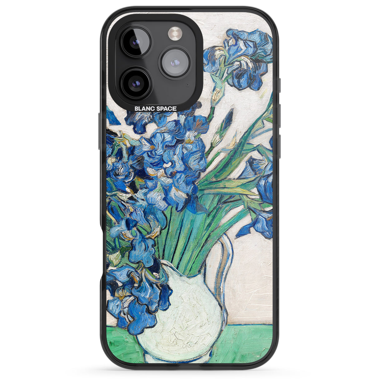 iPhone 16 Pro Max Irises by Vincent Van Gogh Black Impact Phone Case