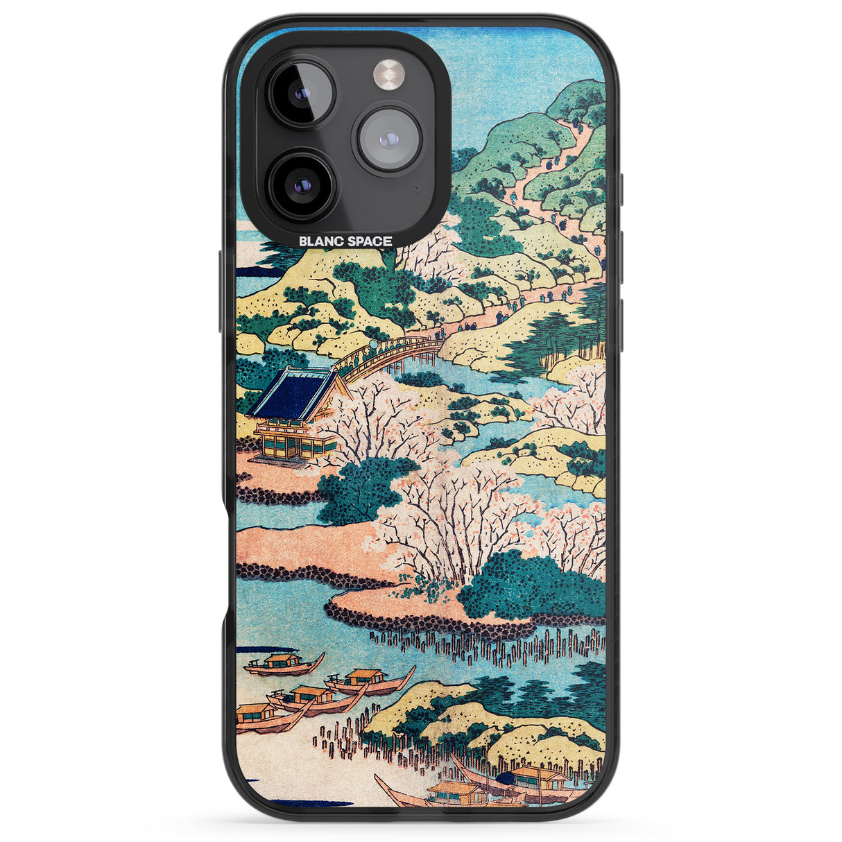 iPhone 16 Pro Max Coastal Community by Katsushika Hokusai Black Impact Phone Case