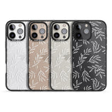 iPhone 16 Pro Max Leafy Botanical Black Impact Phone Case