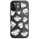 iPhone 16 Pro Max Coffee Faces Black Impact Phone Case