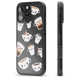 iPhone 16 Pro Max Coffee Faces Black Impact Phone Case