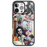 iPhone 16 Pro Max Vintage Collage: Retro Motel Black Impact Phone Case