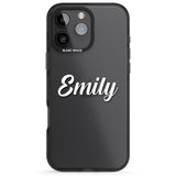 iPhone 16 Pro Max Personalised Clear Text 1B Black Impact Phone Case