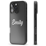 iPhone 16 Pro Max Personalised Clear Text 1B Black Impact Phone Case