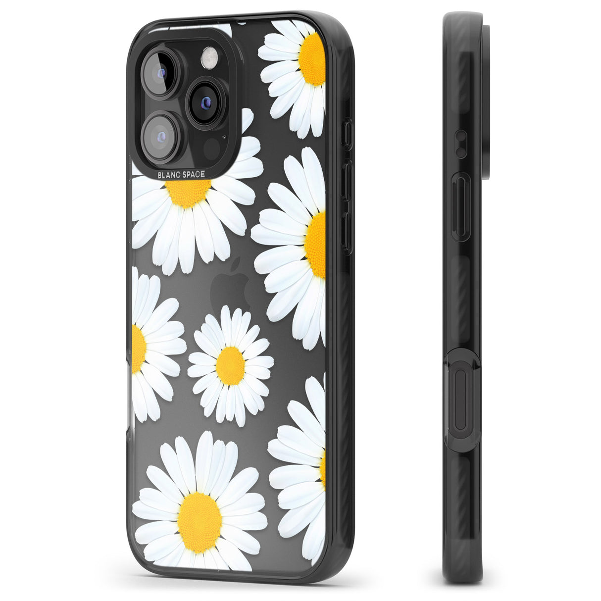 iPhone 16 Pro Max Summer Daisy Black Impact Phone Case