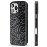 iPhone 16 Pro Max Dark Animal Print Pattern Small Leopard Black Impact Phone Case