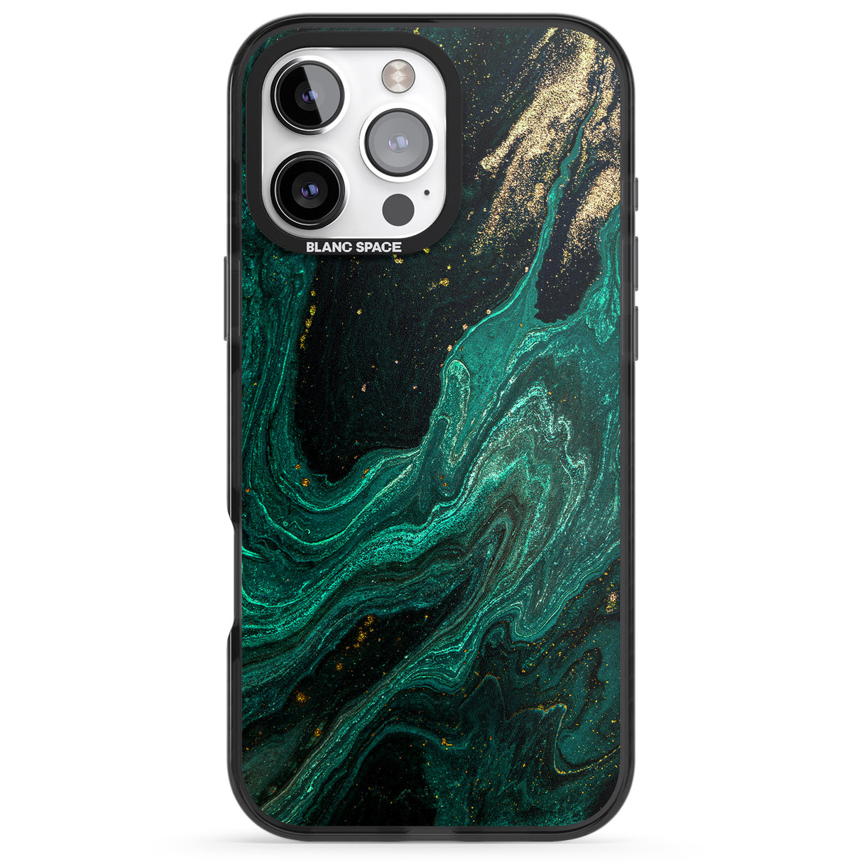 iPhone 16 Pro Max Emerald Lagoon Black Impact Phone Case