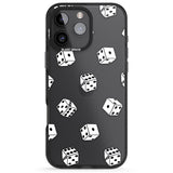 iPhone 16 Pro Max Clear Dice Pattern Black Impact Phone Case