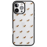 iPhone 16 Pro Max Cavalier King Charles Spaniel Pattern Clear Black Impact Phone Case