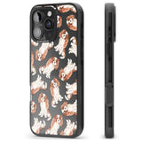 iPhone 16 Pro Max Cavalier King Charles Spaniel Dog Pattern Black Impact Phone Case