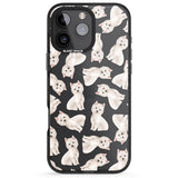 iPhone 16 Pro Max Westie Watercolour Dog Pattern Black Impact Phone Case