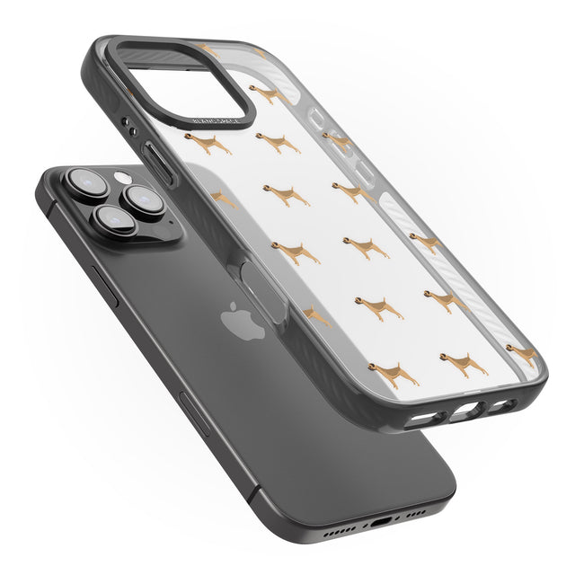 iPhone 16 Pro Max Border Terrier Dog Pattern Clear Black Impact Phone Case