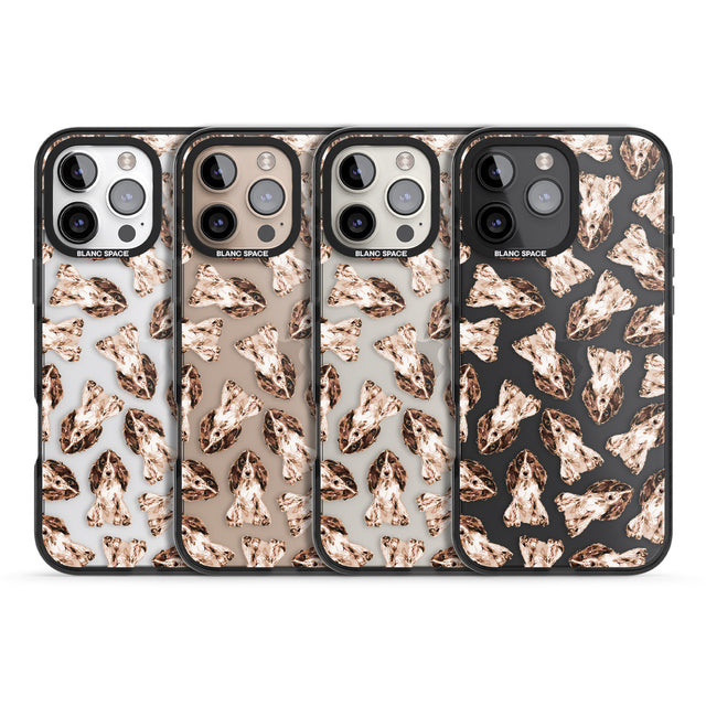 iPhone 16 Pro Max Cocker Spaniel (Brown) Watercolour Dog Pattern Black Impact Phone Case