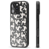 iPhone 16 Pro Max Poodle (White) Watercolour Dog Pattern Black Impact Phone Case