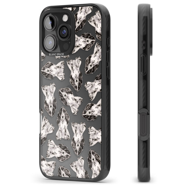 iPhone 16 Pro Max Cocker Spaniel (Black) Watercolour Dog Pattern Black Impact Phone Case