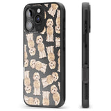 iPhone 16 Pro Max Cockapoo (Champagne) Watercolour Dog Pattern Black Impact Phone Case