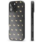 iPhone 16 Pro Max Tan Labrador Dog Pattern Clear Black Impact Phone Case