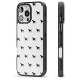 iPhone 16 Pro Max Black Labrador Dog Pattern Black Impact Phone Case