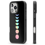 iPhone 16 Pro Max Pastel Moon Phases Black Impact Phone Case