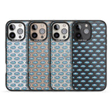 iPhone 16 Pro Max Eyes & Crosses (Clear) Psychedelic Eyes Pattern Black Impact Phone Case