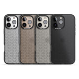 iPhone 16 Pro Max Abstract Lines: Scalloped Pattern Black Impact Phone Case