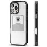 iPhone 16 Pro Max Framed Linework: Rising Sun Black Impact Phone Case