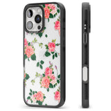 iPhone 16 Pro Max Pink Roses Black Impact Phone Case