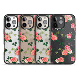 iPhone 16 Pro Max Pink Roses Black Impact Phone Case