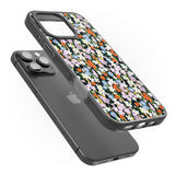 iPhone 16 Pro Max Energetic Floral Mix: Solid Black Impact Phone Case