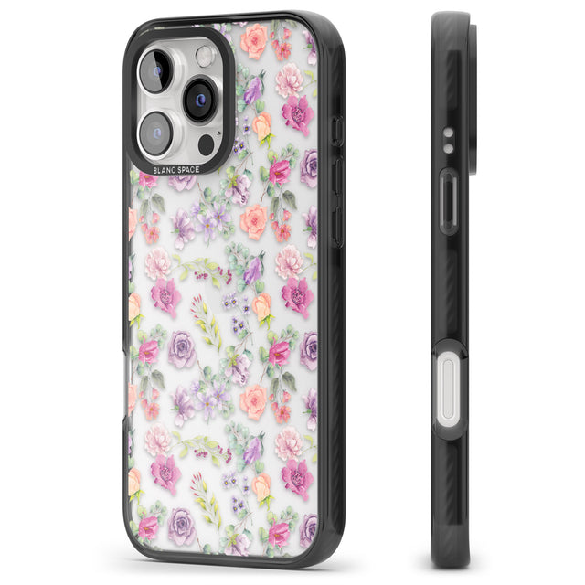 iPhone 16 Pro Max Sunday Flowers Black Impact Phone Case