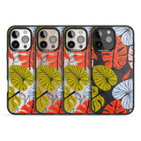 iPhone 16 Pro Max Retro Leaves Black Impact Phone Case