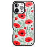 iPhone 16 Pro Max Poppy Garden Black Impact Phone Case